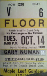 Toronto Ticket 1980
